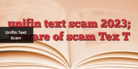 Unifin Text Scam
