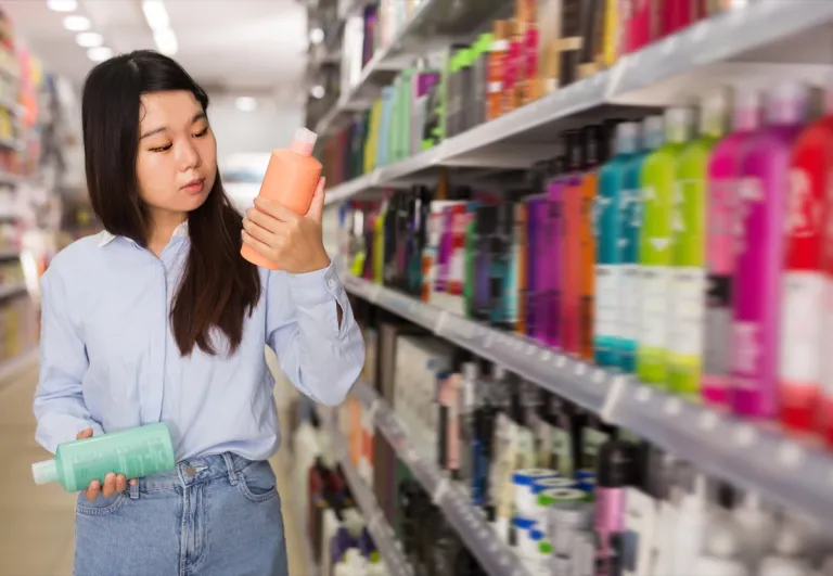 woman buying shampoo | MercerOnline